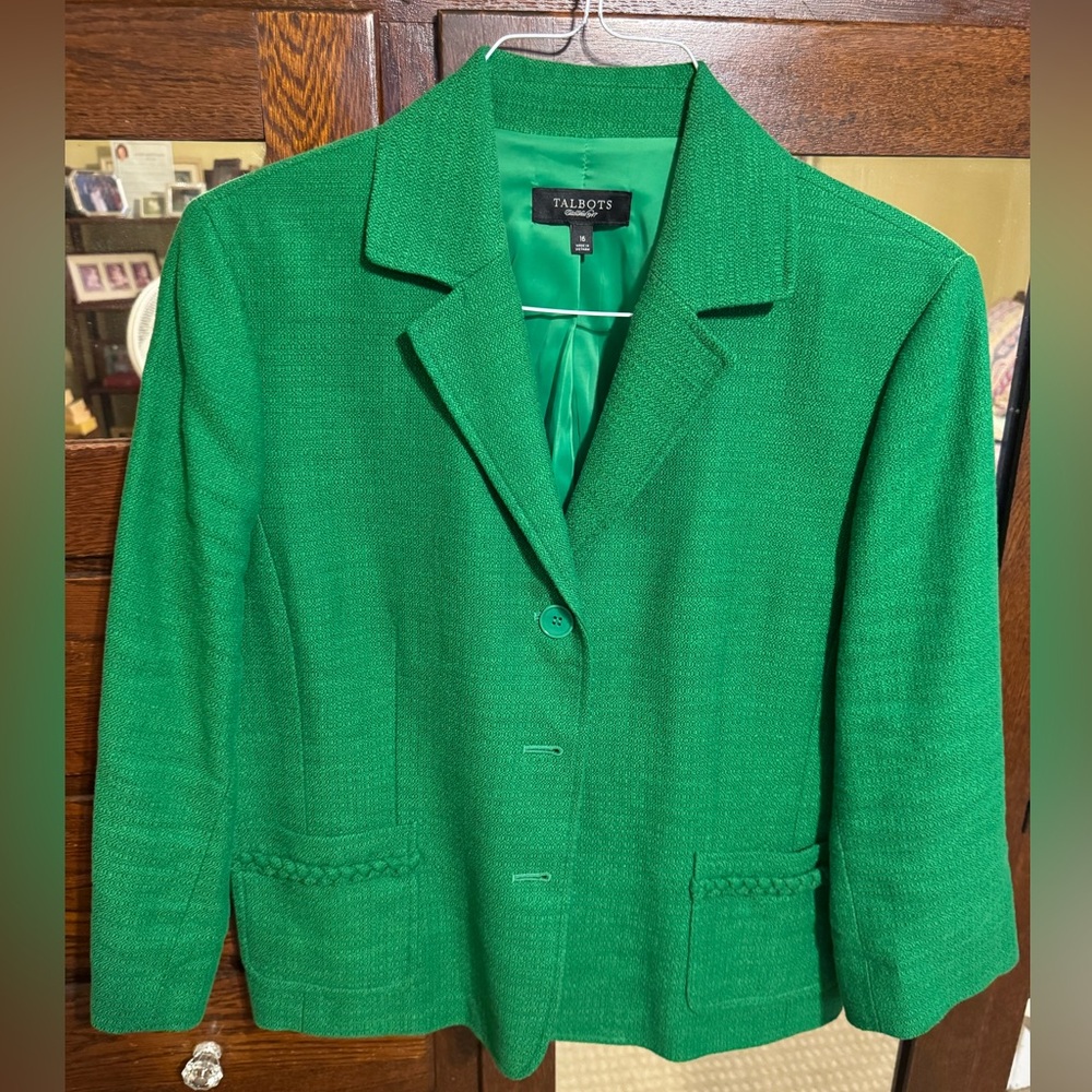 Talbots Vibrant Green Women's Blazer